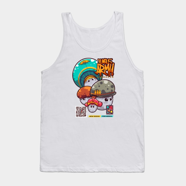 Fungus Cartoon Character Tank Top by Alsiqcreativeart